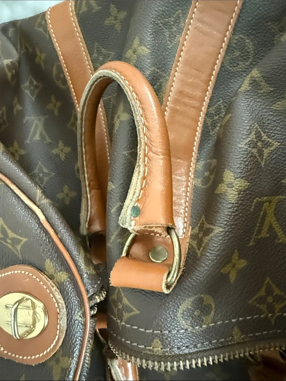 Louis Vuitton Monogram Canvas Travel Weekend Bag in Brown and Tan
